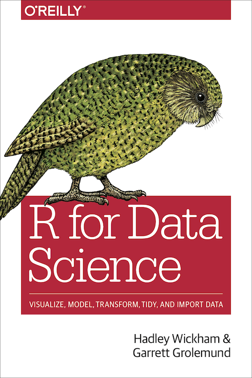 Front cover of the R for Data Science book by Wickham & Grolemund